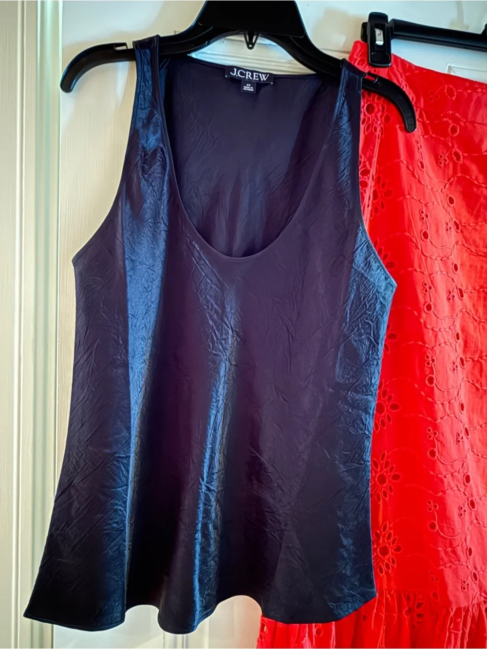 J. Crew Black Silk Textured Camisole Tank size XS